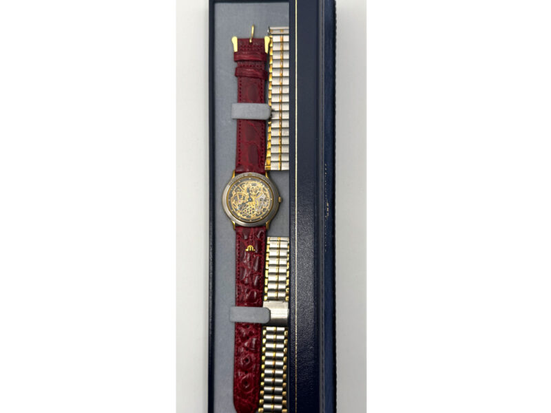Montre Maurice Lacroix modèle squelette bracelet croco et métal